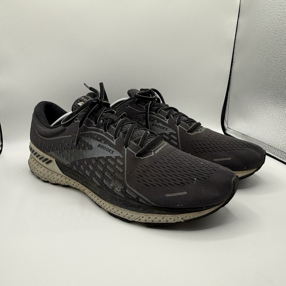 Brooks Adrenaline GTS 21 Running Shoes Mens 13 D Dark Gray Sneakers 1103491D093